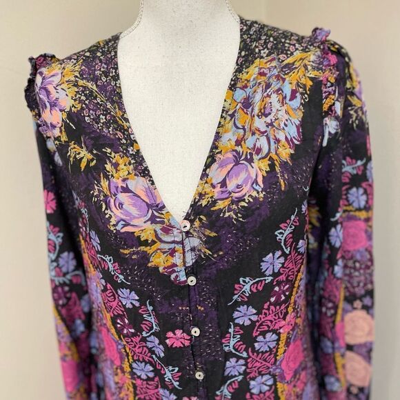 New Free  People Marais floral midi dress size XS NWOT - Picture 8 of 11